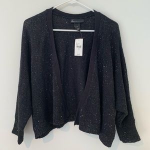 NWT Lane Bryant shrug/cardigan black with sequins size 26/28